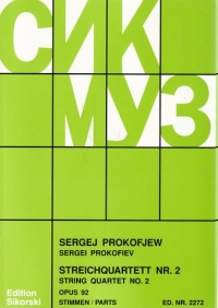 Prokofiev String Quartet No 2 Op92 Pts Sheet Music Songbook