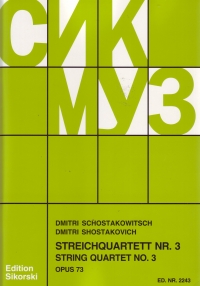 Shostakovich String Quartet Op73/3 Set Of Parts Sheet Music Songbook