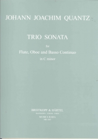 Quantz Trio Sonata Cmin Flute Oboe Basso Continuo Sheet Music Songbook