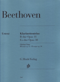 Beethoven Clarinet Trios Op11, 38 Cl/vn Vc & Pf Sheet Music Songbook
