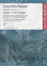 Rossini Sonatas (6) No 1 String Quartet Parts Sheet Music Songbook