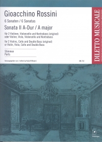 Rossini Sonatas (6) No 2 String Quartet Parts Sheet Music Songbook