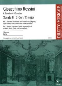 Rossini Sonatas (6) No 3 String Quartet Parts Sheet Music Songbook