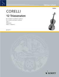 Corelli Triosonatas (12) Op1/4-6 2vln/bc/vcl Sheet Music Songbook