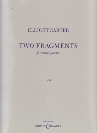 Carter 2 Fragments For String Quartet Set Of Parts Sheet Music Songbook