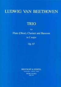 Beethoven Trio Op87 Flute(oboe)/clarinet/bassoon Sheet Music Songbook