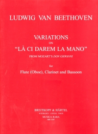 Beethoven Variations On La Ci Darem Mano Fl/cl/bsn Sheet Music Songbook