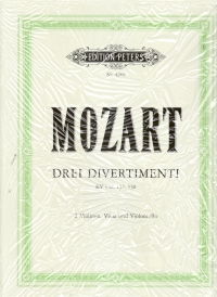 Mozart 3 Divertimenti K136-8 Setof Parts Sheet Music Songbook