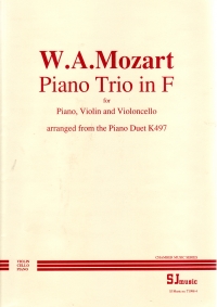 Mozart Piano Trio In F From Duet K497 Sheet Music Songbook