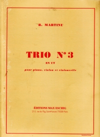 Martinu Piano Trio No 3 Cmaj Score & Parts Sheet Music Songbook