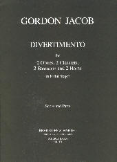 Jacob Divertimento Eb Wind Octet Score & Parts Sheet Music Songbook