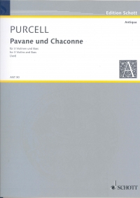 Purcell Pavane & Chaconne 3 Violins & Bass Sheet Music Songbook