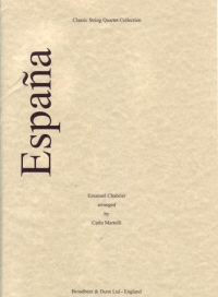 Chabrier Espana String Quartet Set Of Parts Sheet Music Songbook