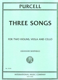 Three Songs Purcell Str Quartet Sc/pts Sheet Music Songbook