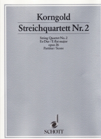 Korngold String Quartet No 2 Score Sheet Music Songbook