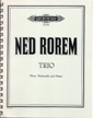 Rorem Trio For Flute Cello And Piano Sheet Music Songbook