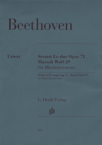 Beethoven Sextet Eb Op71 March Woo 29 Wind Insts Sheet Music Songbook
