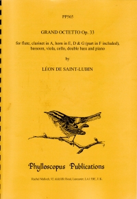 Lubin Grand Octetto Op33 Wind Strings & Piano Sheet Music Songbook