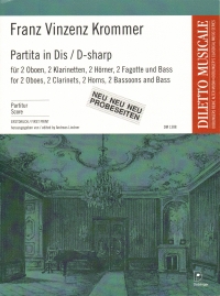 Krommer Partita D# Score Sheet Music Songbook