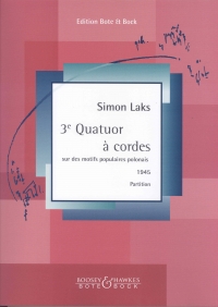 Laks String Quartet No 3 Score & Parts Sheet Music Songbook