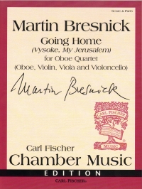 Bresnick Going Home Oboe Quartet Score & Parts Sheet Music Songbook