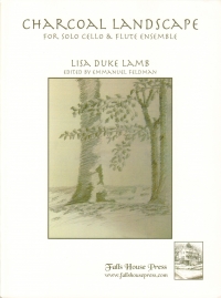 Lamb Charcoal Landscape Cello & Flute Ensemble Sheet Music Songbook