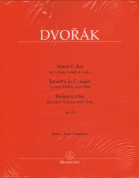 Dvorak Terzetto C Op74 2 Violins & Viola Parts Sheet Music Songbook