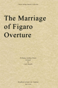 Mozart Marriage Of Figaro Overture Str Quartet Pts Sheet Music Songbook