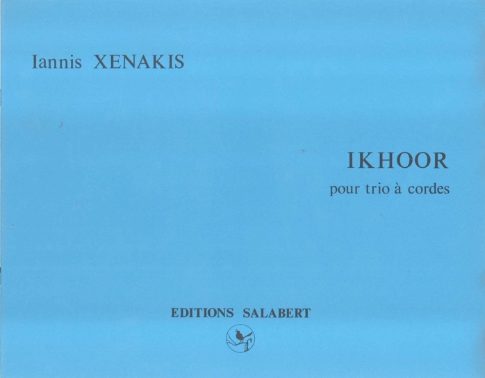 Xenakis Ikhoor String Trio Score & Parts Sheet Music Songbook