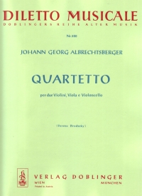 Albrechtsberger String Quartet In G Set Of Parts Sheet Music Songbook