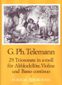 Telemann Trio Sonata A Minor Twv42:a1 Sheet Music Songbook