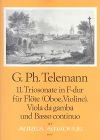 Telemann Trio Sonata F Major Twv42:f5 Sheet Music Songbook