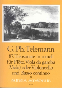 Telemann Trio Sonata A Minor Twv42:a7 Sheet Music Songbook