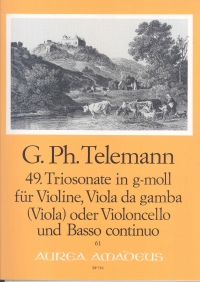 Telemann Trio Sonata G Minor Twv42:g1 Sheet Music Songbook