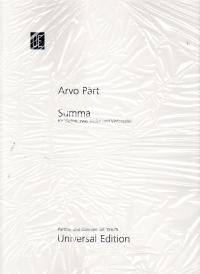 Part Summa Violin, 2 Violas & Cello Score & Parts Sheet Music Songbook