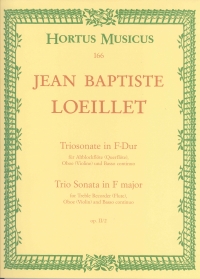 Loeillet Trio Sonata F Op2 No 2 Score & Parts Sheet Music Songbook