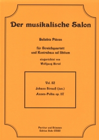Musical Salon 52 Strauss Jnr Annen Polka Op117 Sheet Music Songbook