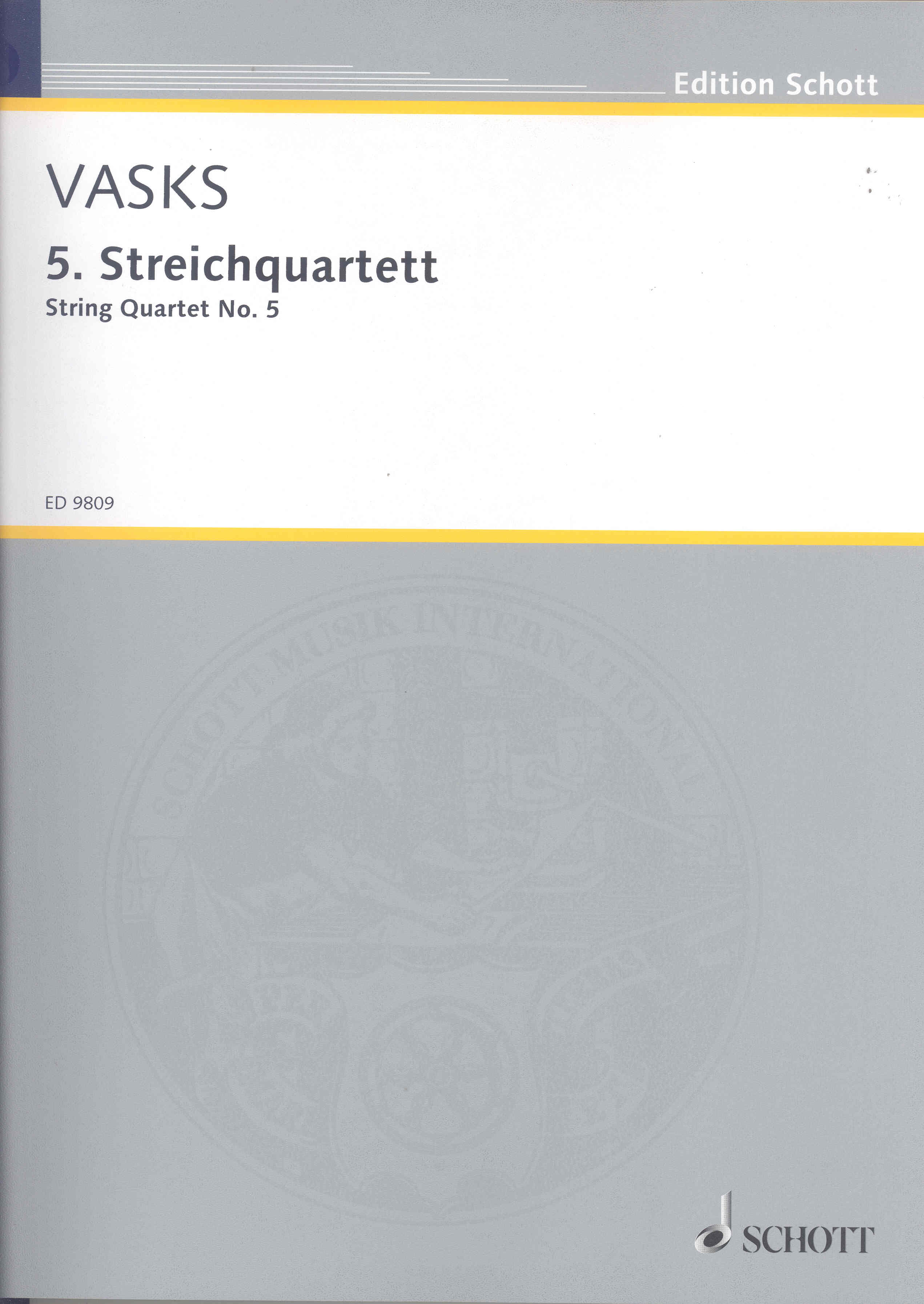 Vasks String Quartet No 5 Score & Parts Sheet Music Songbook