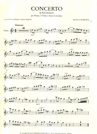 Fiorenza Concerto In G Minor Set Of Parts Sheet Music Songbook