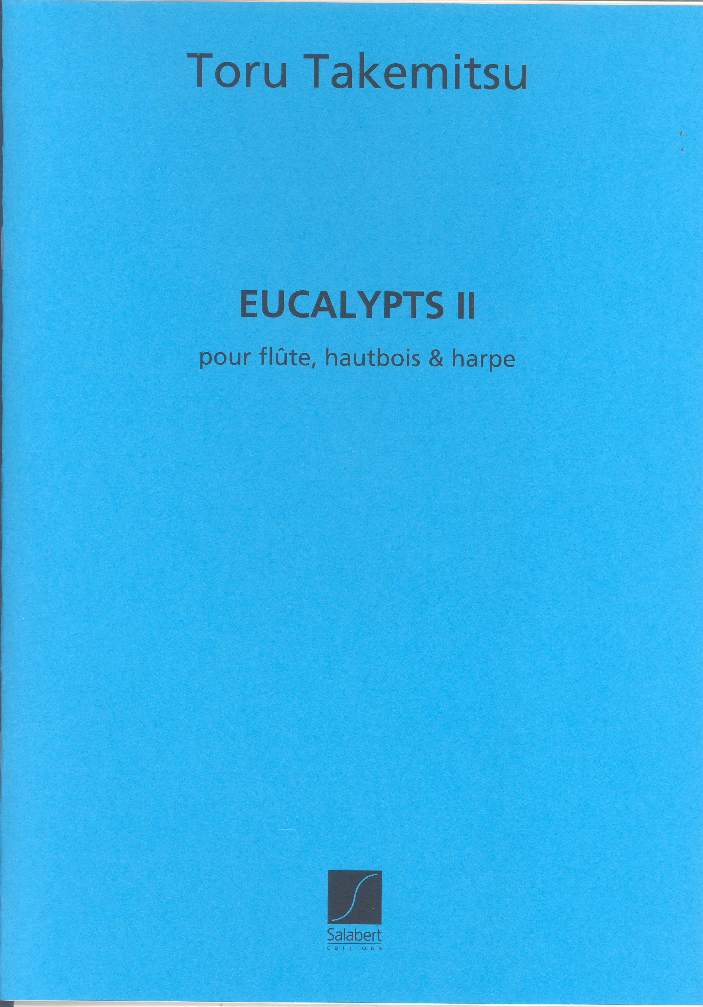 Takemitsu Eucalypts No 2 Flute, Oboe & Harp Parts Sheet Music Songbook