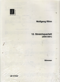 Rihm, Wolfgang - String Quartet No. 12 Sheet Music Songbook
