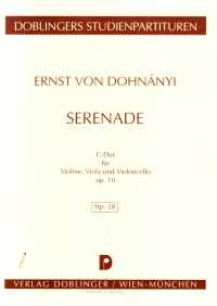 Dohnanyi Serenade Op 10 Vln Vla Vcl Study Score Sheet Music Songbook