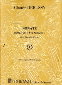 Debussy Sonata For Flute, Viola & Harp Part Set Sheet Music Songbook