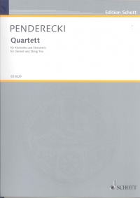 Penderecki Quartet Clarinet & String Trio Sc/pts Sheet Music Songbook