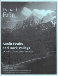 Erb Sunlit Peaks & Dark Valleys Vln/cl/piano Sheet Music Songbook