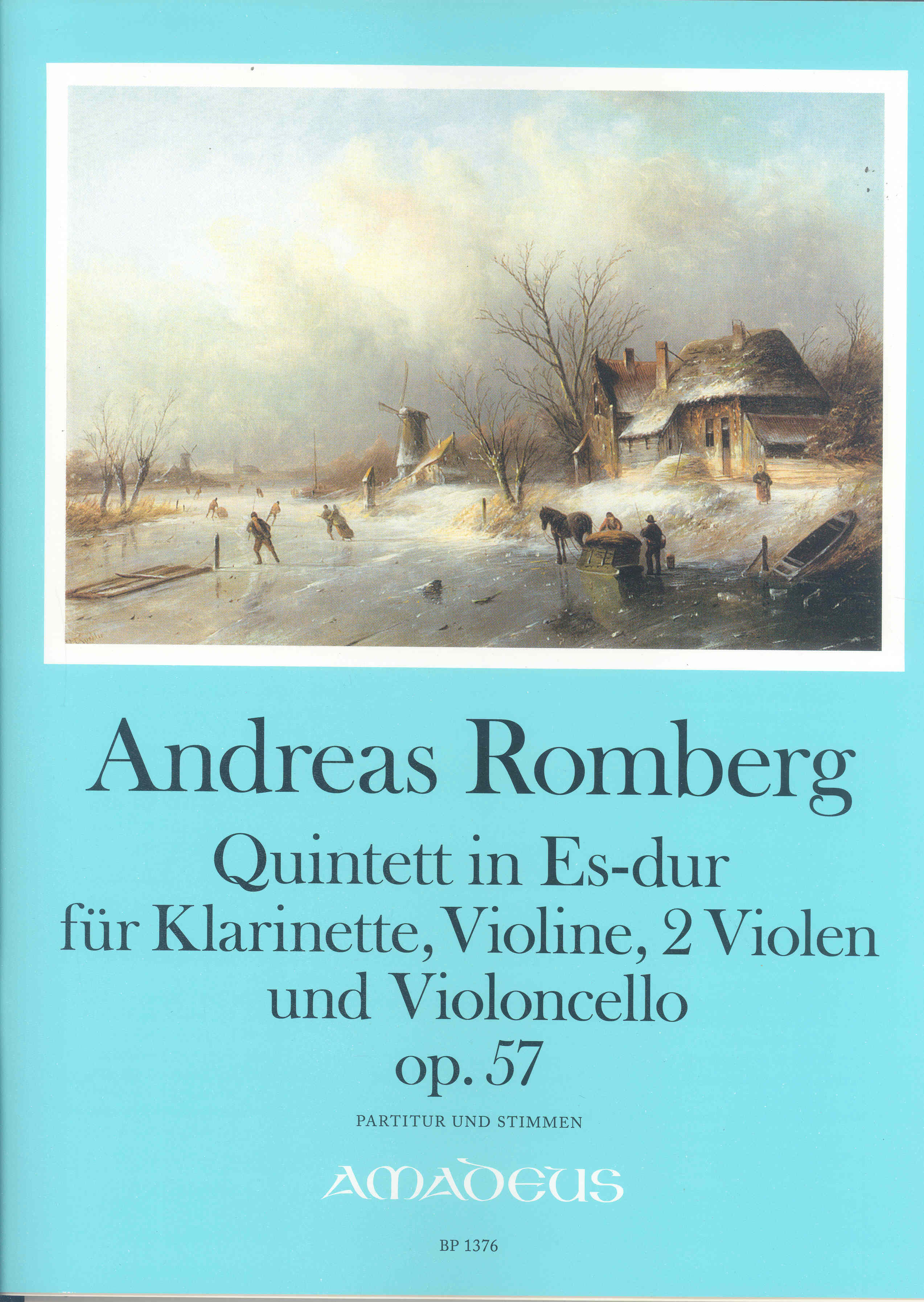 Romberg Quintet Eb Major Op 57 Cl/vln/2vla/vcl Sheet Music Songbook