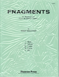 Muczynski Fragments Flute/clarinet/bassoon Sc/pts Sheet Music Songbook