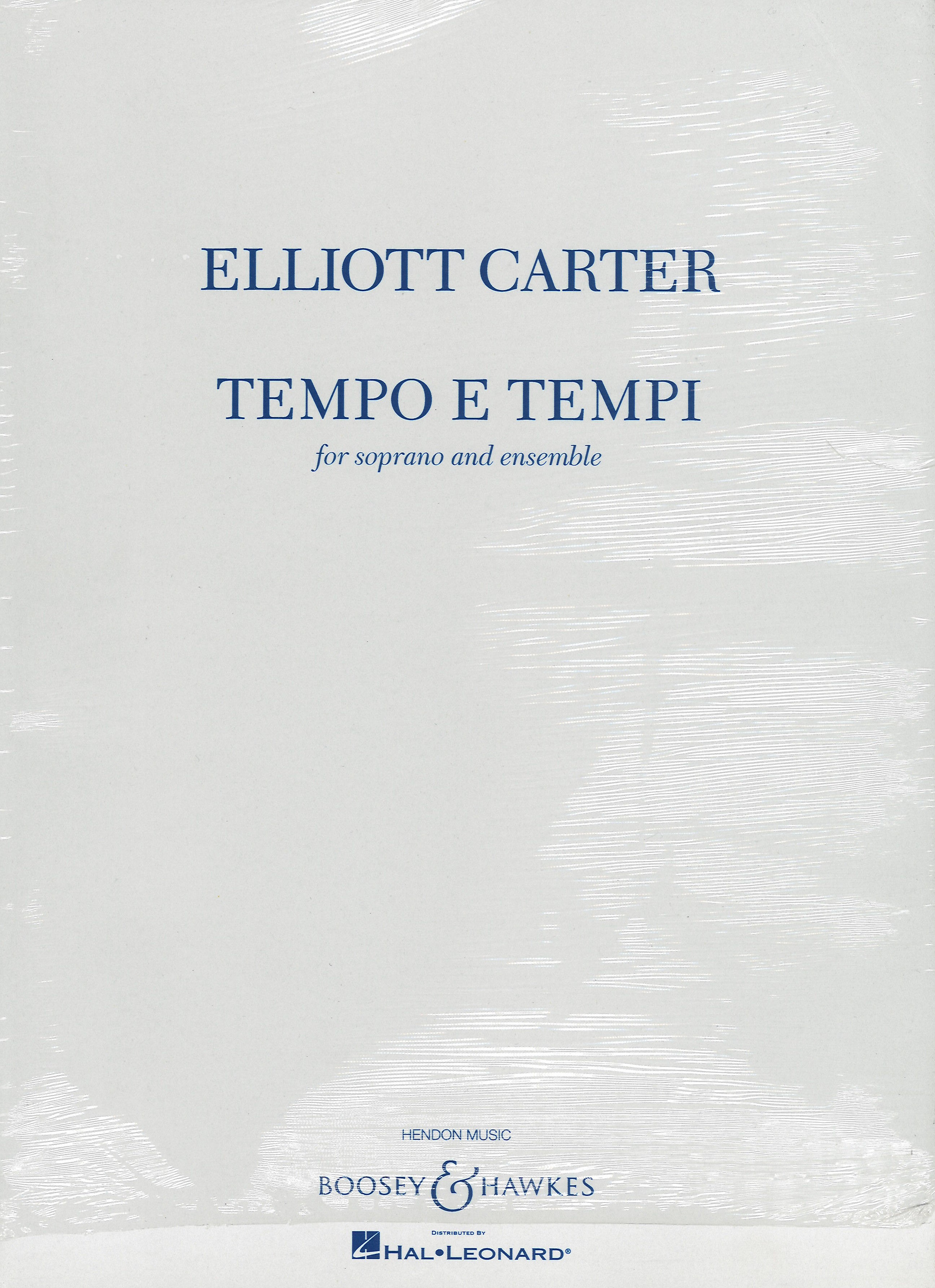 Carter Tempo E Tempi Soprano & Ensemble Sheet Music Songbook
