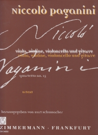 Paganini Quartet 15 A Min Gtr, Vln, Vla & Vlc S/p Sheet Music Songbook