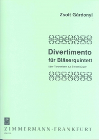 Gardonyi Divertimento Fl/ob/cl/bsn/hn Sc & Parts Sheet Music Songbook